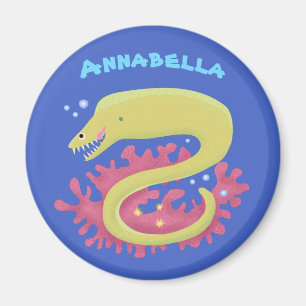 Íman Ilustração engraçada de desenho animado de enguia