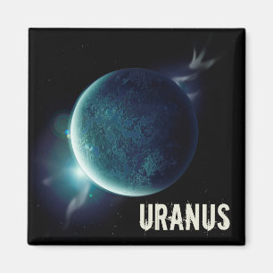 Íman Ilustração espacial universal do planeta azul Ur