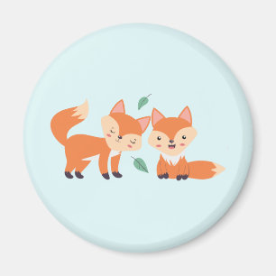 Íman Ilustração Gráfica de Raposa Laranja-Coca-Cola