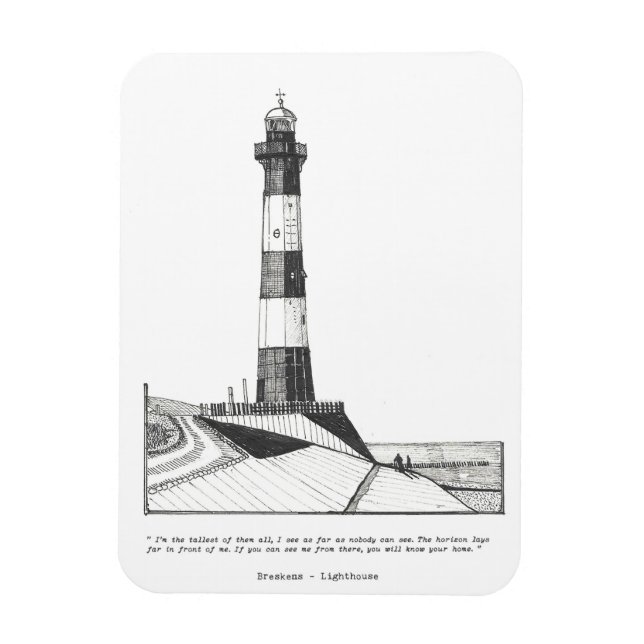 Íman Ilustração Holandesa do Farol de Breskens (Vertical)