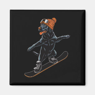Íman Ilustração legal De Snowboard Para Homens Mulheres