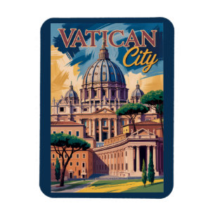Íman Ilustração Pintura da Cidade do Vaticano Arte de V