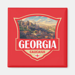 Íman Ilustração Retro Insígnia da Geórgia