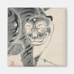 Íman Ilustração Tiger de Ito Jakuchu