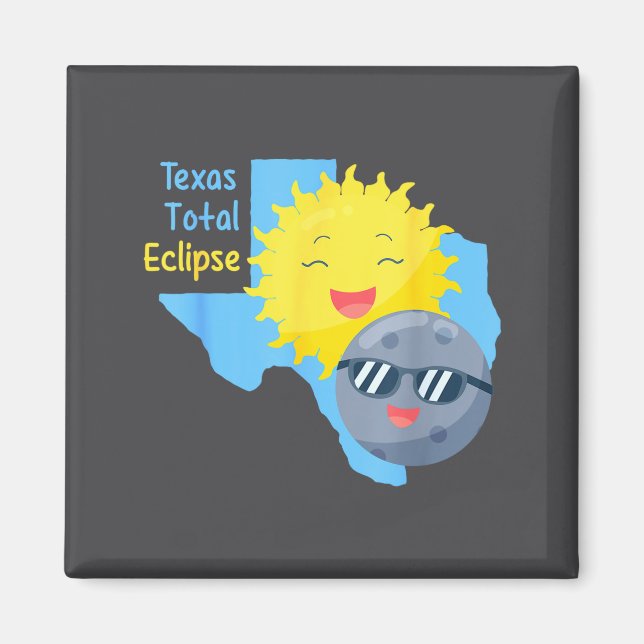 Íman Ilustração Total do Eclipse Solar da Bandeira do T (Frente)