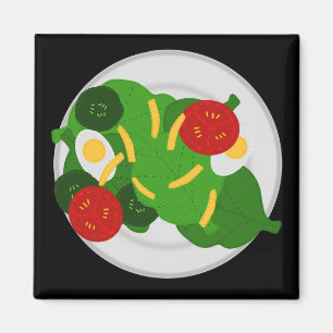 Íman Ilustração vetorial de salada de legumes mista