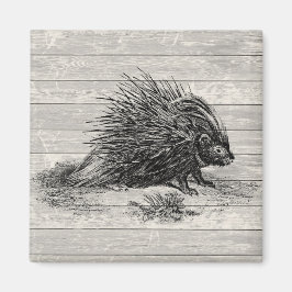 Íman Ilustração Vintage Porcupine