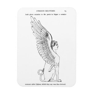 Íman Ilustração Vintage Sphinx