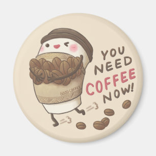 Íman Ilustração Você Precisa de Café Agora