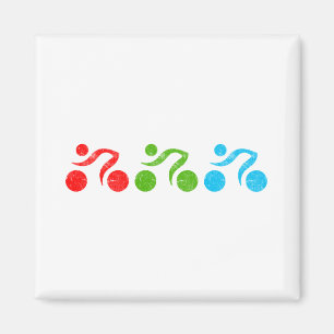 Íman Ilustrador de bicicleta divertida