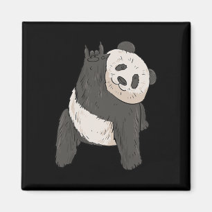 Íman Ily Panda Gestos de Mão em ASL Conscientização sob