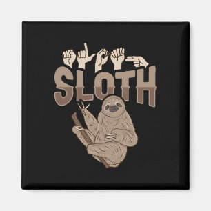 Íman ILY Sloth ASL Gesto de Mão surdo surdo Perda de au