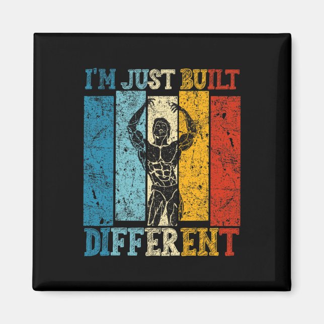 Íman I'm Just Built Different - Fitness Bodybuilding Gy (Frente)