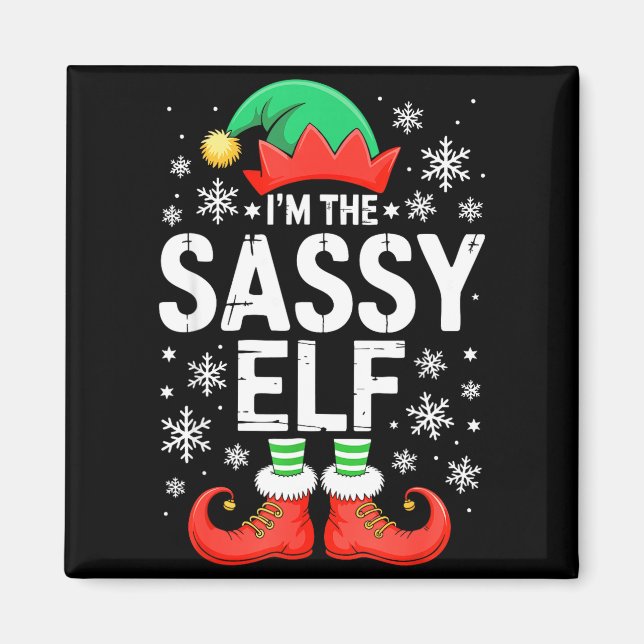 Íman I'm The Sy Elf Shirt Family Matching Christmas Cos (Frente)