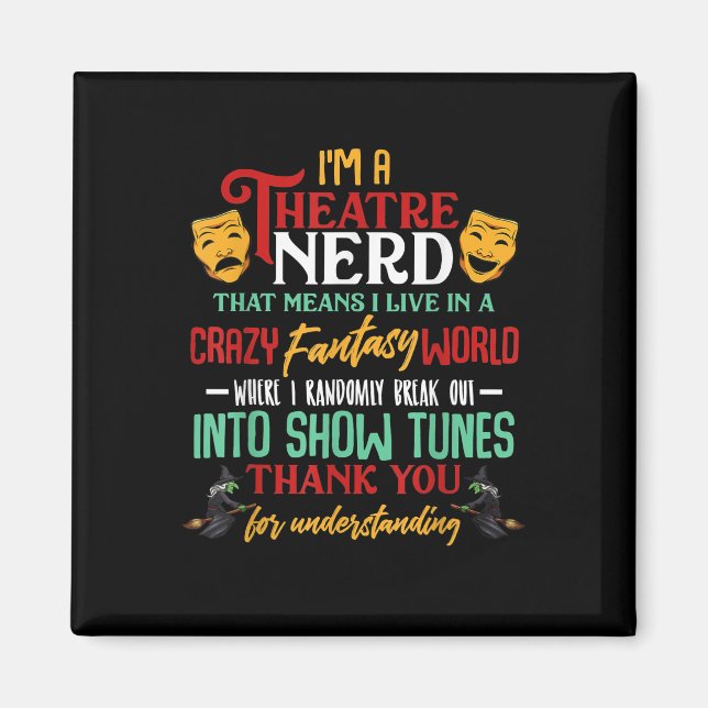 Íman Im Um Nerd Atre Na Atriz De Atores Do Palco Acters (Frente)