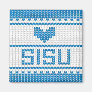 Íman Ímã 1 da malha do coração de Sisu
