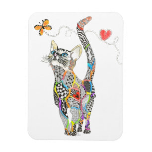Íman Ímã 3" do gato x4 "