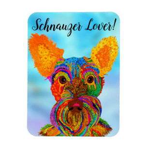 Íman Ímã 3" do Schnauzer x4 "