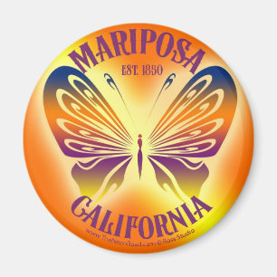 Íman Ímã 4 de Mariposa redondo