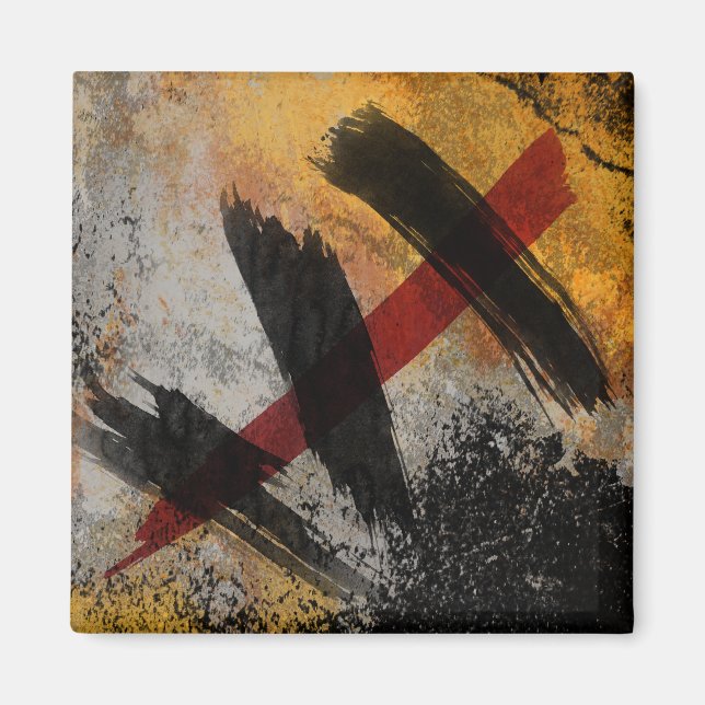Íman Ímã, A Cicatriz, Pintura Abstrata Digital (Frente)