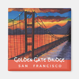 Íman Ímã acrílico da pintura   de golden gate bridge