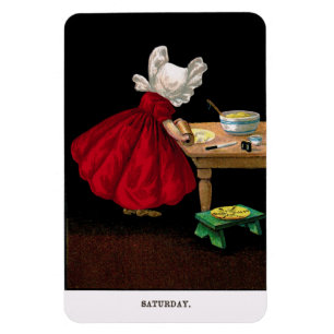Íman Ímã adiantado de 1900's sábado Sunbonnet Sue
