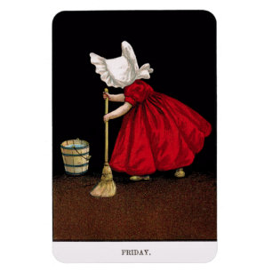 Íman Ímã adiantado de 1900's sexta-feira Sunbonnet Su