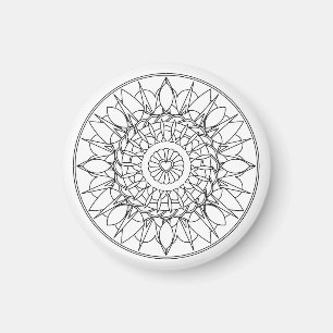 Íman Ímã adulto da mandala da coloração