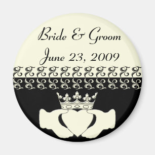 Íman Ímã ajustado do convite do casamento de Claddagh