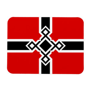 Íman Ímã alemão da bandeira - cruz do Rune