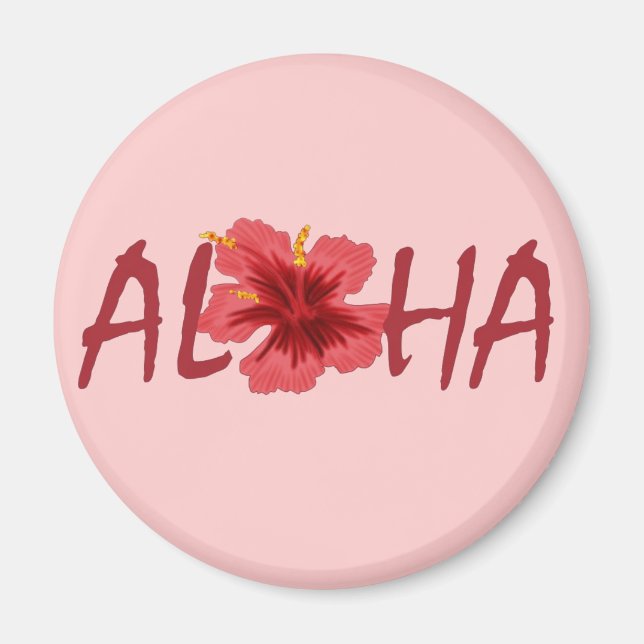 Íman ímã Aloha Hibiscus (Frente)