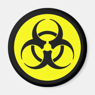Íman Ímã amarelo brilhante do símbolo do Biohazard