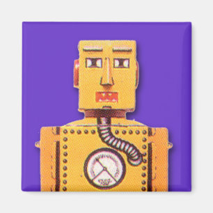 Íman Ímã amarelo do quadrado do robô do brinquedo