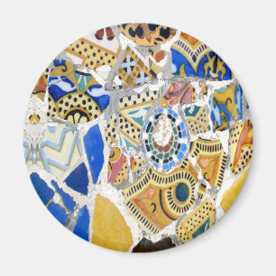 Íman Ímã amarelo dos azulejos de Gaudi