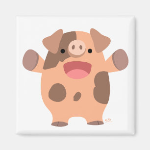 Íman Ímã amigável do porco dos desenhos animados
