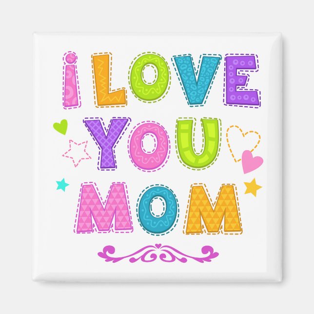 Íman Ímã Amo Você Mamãe (Frente)
