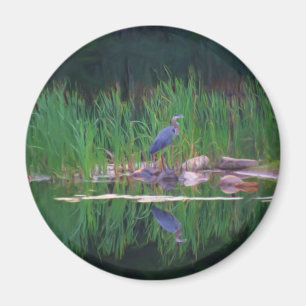 Íman Ímã animal da pintura das reflexões azuis da