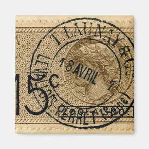 Íman Ímã antigo do impressão do selo postal do vinta