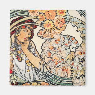 Íman Ímã:  Arte Nouveau - língua das flores