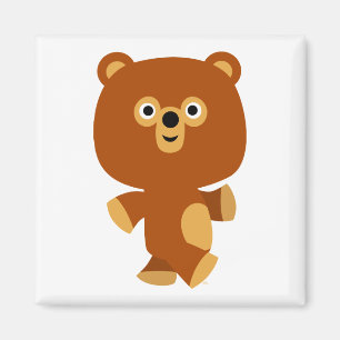 Íman Ímã assertivo bonito do urso dos desenhos animad
