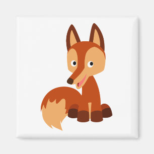 Íman Ímã astuto bonito do Fox dos desenhos animados