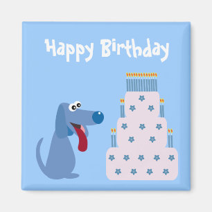 Íman Ímã azul bonito do cão dos desenhos animados & 