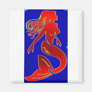 Íman ímã azul branco vermelho da sereia