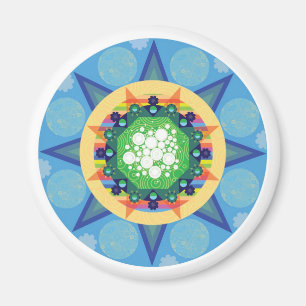 Íman Ímã azul da mandala