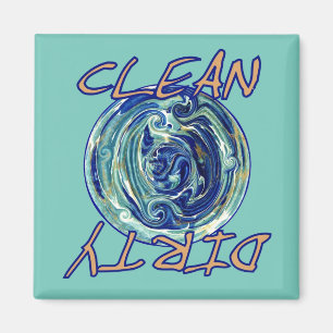 Íman Ímã azul da máquina de lavar louça do abstrato