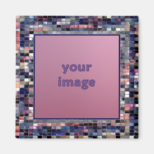 Íman Ímã azul da moldura para retrato dos bocados