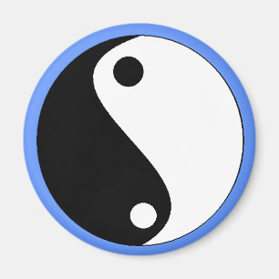 Íman Ímã azul de YIN-YANG - personalizado