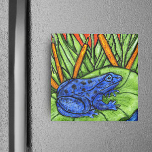 Íman Ímã azul do sapo de Pois0n