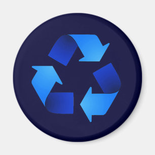 Íman Ímã azul do símbolo do reciclagem