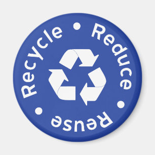 Íman Ímã azul do símbolo do reciclagem